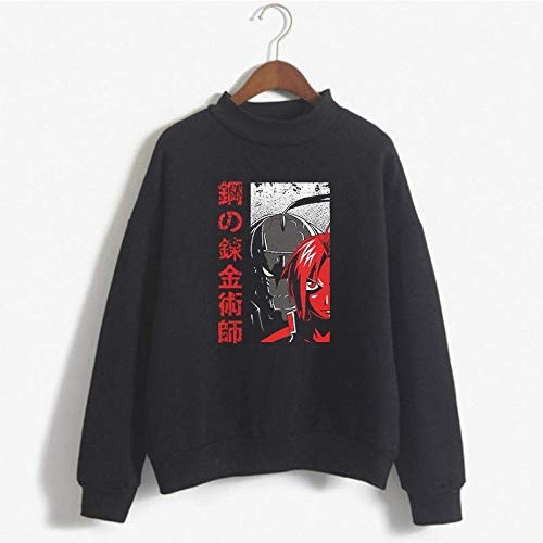 Moletom Gola Redonda Unissex Algodão Fullmetal Alchemist Personagens Anime (Branco, GG)