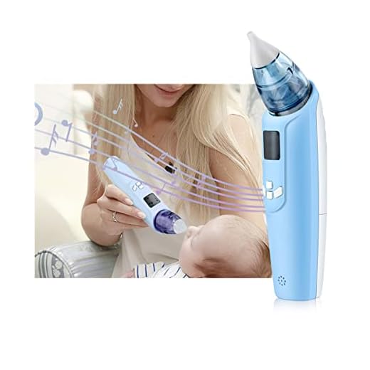 Electric Baby Nasal Aspirator, Safe and Hygienic, Battery Operated Booger Cleaner for Kids(Blue)