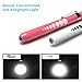 Opoway Pen Light with Pupil Gauge LED Penlight Medical for Doctor Nurse Diagnostic Batteries Free 2ct. Pink and White