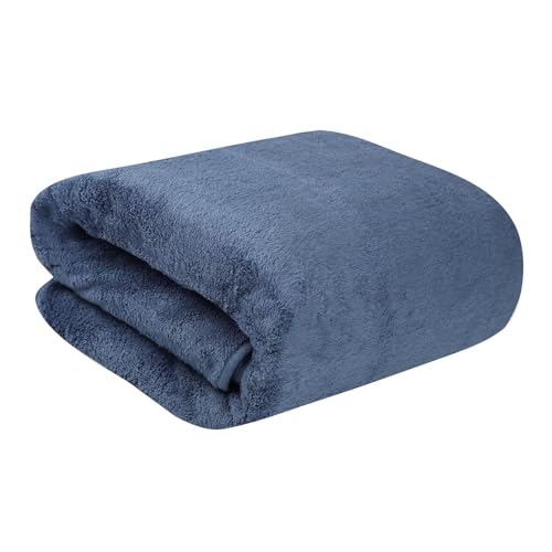 Image of Fezora Microfiber Bath Towel for Men & Women - Large Size 70x140 cm, 400 GSM, Ultra Soft, Quick Dry, Lightweight & Super Absorbent Towel for Bathroom, Gym, Spa, Travel & Swimming (Dark Blue)
