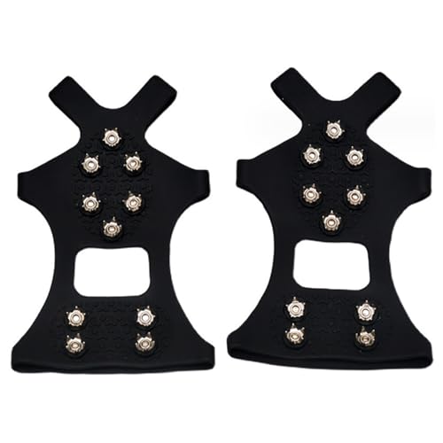 Anti Slip Traction Cleats for Ice & Snow Stainless Steels Ice Spikes Ice Cleats Crampons 10 Spikes Shoe Ice Snow Grips