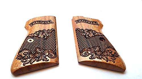 Bmpl Hardwood Luxury Handgun Grips Compatible With Walther Ppk/S, Pp, New Ppk/S .22 Cal. Handcraft Handmade Pistol, Brown #TOP1