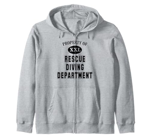 Property of Rescue Diving Department Diver Scuba Dept Zip Hoodie