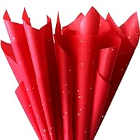 SUNCOLOR 36 Sheets Glitter Red Tissue Paper – 20 x 20 inch Sparkling Tissue for Gift Wrapping, Crafts & Holiday Packaging