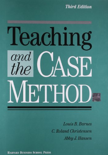 Teaching and the Case Method view 2