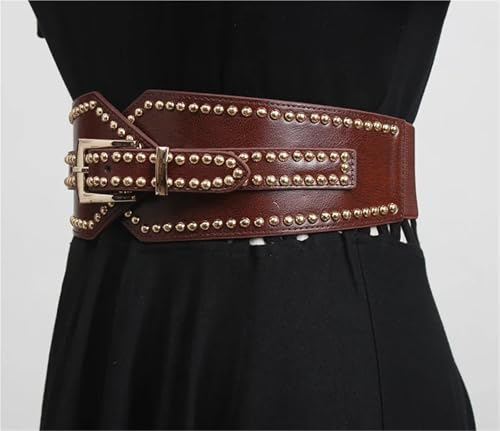 Women's Fashion Leather Elastic Cummerbunds Female Dress Corsets Waistband Belts Decoration Wide Belt3