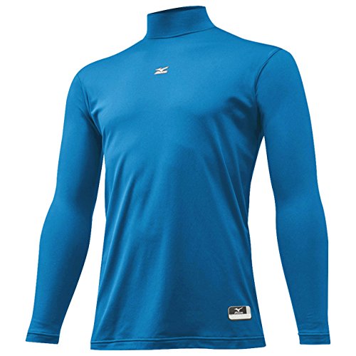 ミズノ(MIZUNO)ゼロプラス 裏起毛アンダー(ハイネック/長袖) 12JA5P5427 (ブルー, 130)