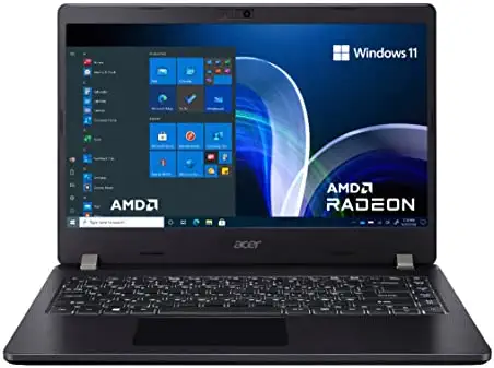 Acer Travelmate Business Laptop AMD Ryzen 5 PRO 5650U Processor ( 16GB DDR4/ 512GB SSD / AMD Radeon Graphics/ Windows 11 Home/MS Office) TMP214-41-G2 with 35.6 cm (14 Inches) HD Display