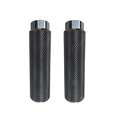 OHAOLYLE Aluminum Alloy Bike Pegs - Anti-slip Rear Feet Pedals for Road & Mountain Bikes, Black, 3.9IN