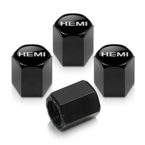 Dodge HEMI Logo Black Tire Stem Valve Caps Dodge HEMI Logo Black Tire Stem Valve Caps