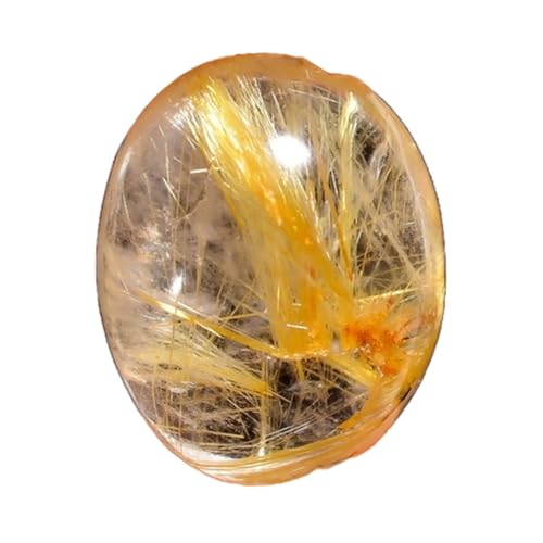 Quartz rutile doré naturel 15x12mm idéal pour sertir une bague ou un pendentif sur mesure