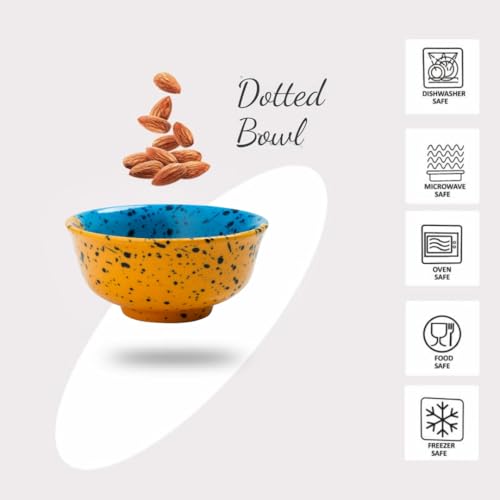 Image of Ceramic Bowl Set | 2-Piece Lightweight Crockery for Daily Use | Multicolor Ramen & Snack Bowls (150ml Each) | Elegant Microwave & Dishwasher Safe | Perfect Christmas & New Year Gift