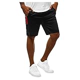 Herren Freizei Shorts Kurz Cargohose Herren Klassische Loose Einfarbige Capris Shorts Sommer Casual Chino Sporthose Mit Taschen Kurze Jogginghose Sommershorts