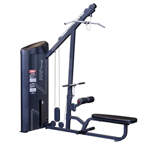 Body Solid (S2LAT/2) Pro Clubline Series II LAT Pulldown & Low Row Machine Includes LAT Bar, Commercial and Home Gym Fitness Equipment, 235 Lb Weight Plates