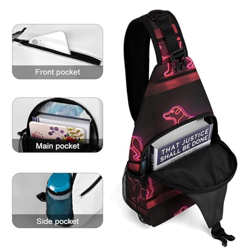 Bolso bandolera deportivo Pink Dog para senderismo y diario miniatura 4