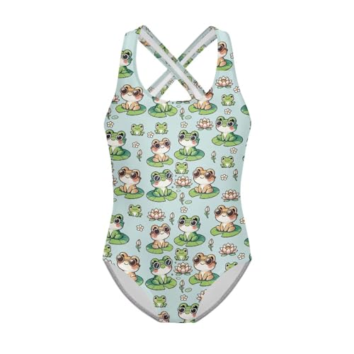 Girls One Piece Swimsuits Rash Guard Bathing Suit Trendy Beach Wear Teens Athletic Swimwear for 5-14 Years Kids