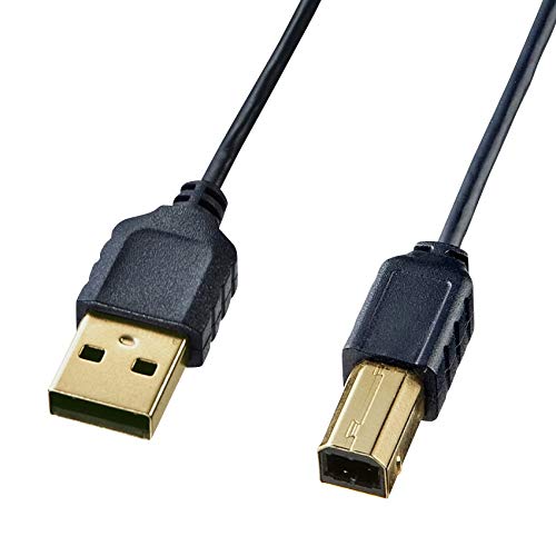 Amazon.co.jp: サンワサプライ 極細USBケーブル (USB2.0 A-Bタイプ 