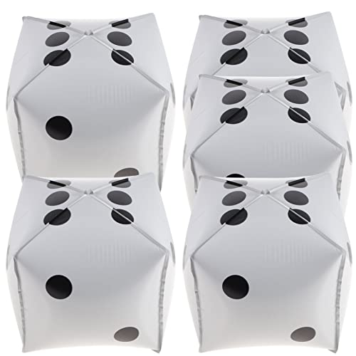 GARVALON 12 Cubos De Globos Inflables De Dados Para Fiestas Temáticas, Paquete De 20 Unidades De Papel De Aluminio Para Decoración Nocturna De Juegos