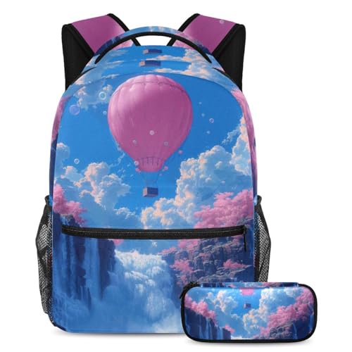 Sac à dos ergonomique avec trousse assortie pour ranger les cours