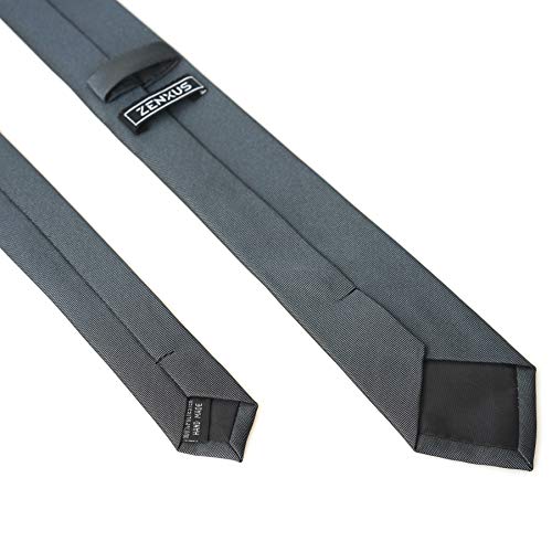 Image of Skinny Solid Ties for Men, 2.5 inch Slim Plain Neckties 4-Pack