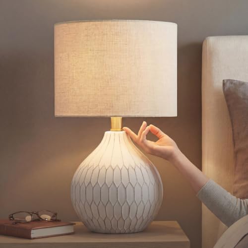 Signature Design by Ashley Ceramic Table Lamp, Bedside, Antique White - image 5