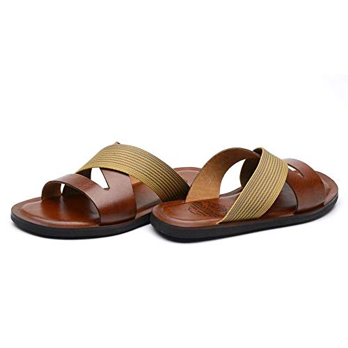 Sandália Masculina Chinelo Jacometti Couro Conforto Caramelo 42