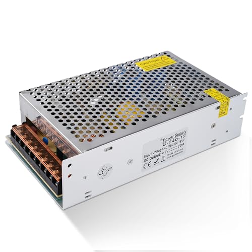【Prestazioni stabili】:Trasformatore led 12v la bobina interna dell'alimentatore switching è realizzata in rame puro selezionato, con una buona conduttività e un'elevata efficienza, che ne rendono più sicuro il funzionamento per lungo tempo.