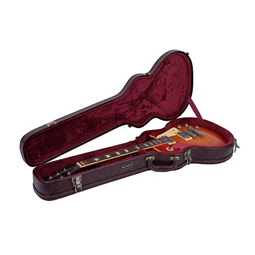 Crossrock CRW600LBR Les Paul Guitar, Multi-Layer Wood Case, Arch-top Style, Vinyl Brown (CRW600LBR-2) Crossrock CRW600LBR Les Paul Guitar, Multi-Layer Wood Case, Arch-top Style, Vinyl Brown (CRW600LBR-2)