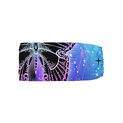 Image of Crib Bedding Set, 3pcs Nursery Set with Comforter, Crib Sheet & Crib Skirt, Black Purple Blue Butterfly Printed Bedding for Baby Boys and Girls