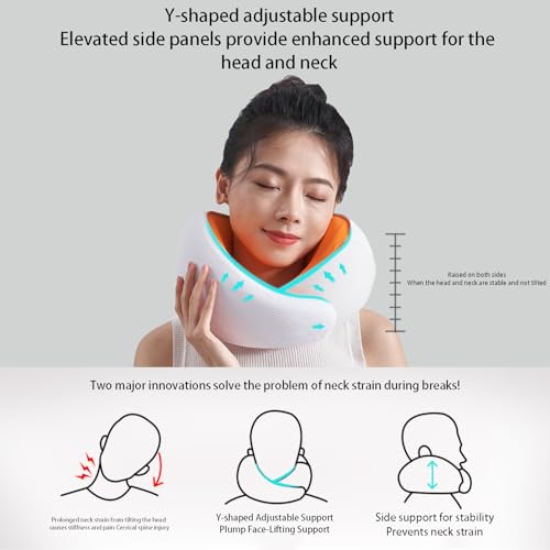 Oreiller en forme de Y aux joues avec support réglable et modulable