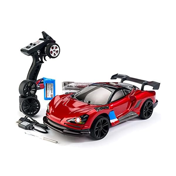 RC Auto Off Road Truck 1/16 2.4GHZ Fernsteuerung RC Car 4WD Renn-Flat Tracker 35km/h RTR Fahrzeug Spielzeug Geschenk FÃ¼r Weihnachten Geburtstag Kinder, Rot