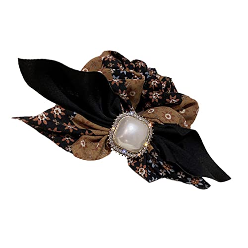 Accessoire de mode cheveux courts et longs : élastique perles et nœud anti-glisse lot de 2