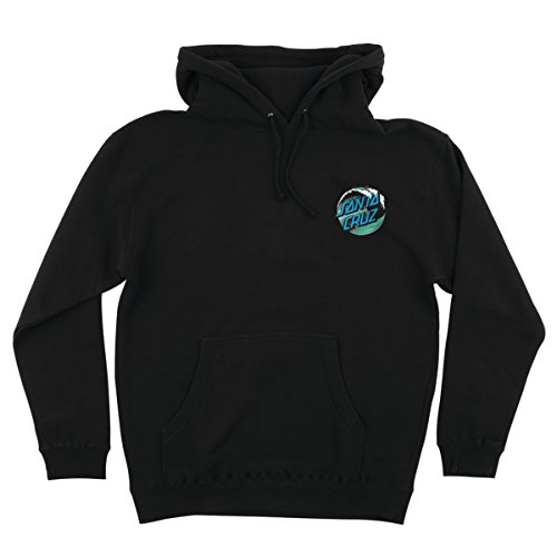 SANTA CRUZ Wave Dot P/O Hooded Heavyweight Sweatshirt Black XL Mens