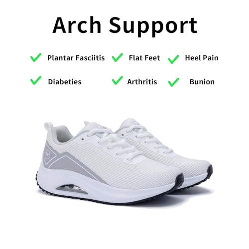 Image of Gyeice Women's Walking Shoes Arch Support Orthotic Breathable Tennis Sneakers for Plantar Fasciitis Pain Relief US 5.5-11