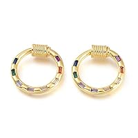 Fashewlery - Moschettone in ottone con micro pavé di zirconi cubici e c