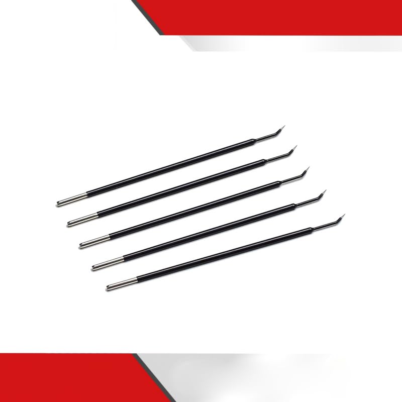 Professional Colorado Micro Dissection Needles, Tungsten Carbide Point, 12cm Angled, 5 Piece Set