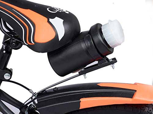Image of NORMAN JR, Designed in Scandinavia EU Kids Bike Bicycle for Toddlers and Kids 16 Inch Fully Adjustable with Back Seat & Support for Boys and Girls Cycle for 5 to 8 Years, Pomo Orange