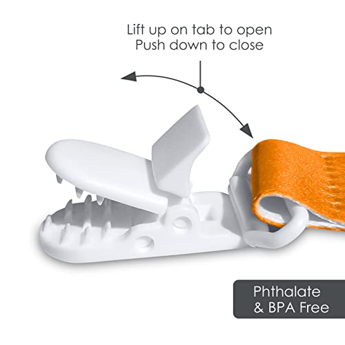 Image of Baby Fanatic Officially Licensed Unisex Pacifier Clip 2-Pack - NCAA Tennessee Volunteers - Officially Licensed Baby Apparel