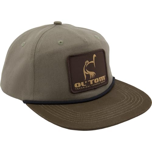 Drake Waterfowl Mens Lost Hat X OlTom Goat Rope Hybrid Cap | Durable Adjustable Hunting Mid-Crown Cotton Hat w/Flat Visor Walnut/Roux
