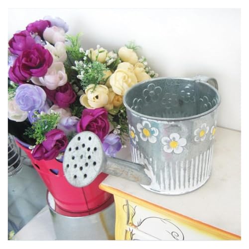Jarrones de flores de hierro tipo regadera para decoracion de escritorio 5