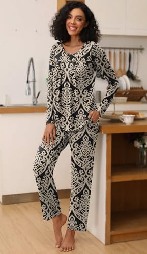 Image of Pajamas Sets for Women Soft Long Sleeve Pjs