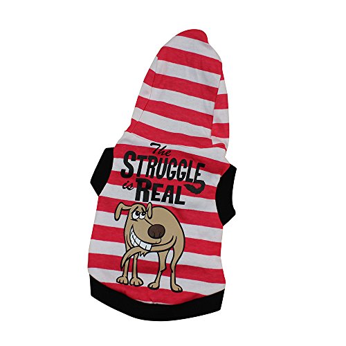 Fossrn Ropa Perro Pequeño Yorkshire Toy Chihuahua Mini Mascota Raya Camiseta Cover