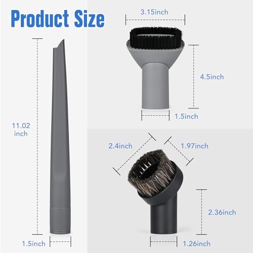 Sealegend 5PCS Vacuum Cleaner Accessories for Shark Replacement Parts Household Cleaning Set with Crevice Tool, Dust Brushes & Vacuum Hose Adapters