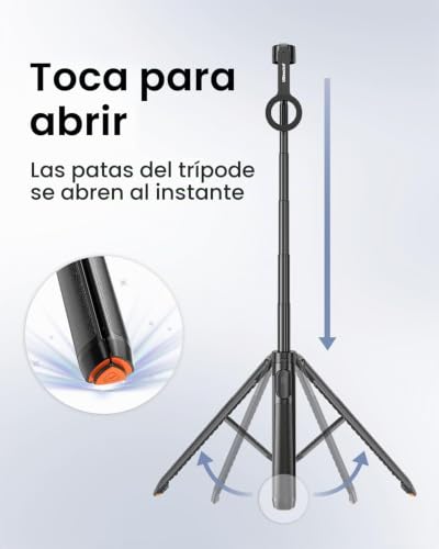Trípode para iPhone y Android con mando a distancia para grabaciones estables sin caídas 2