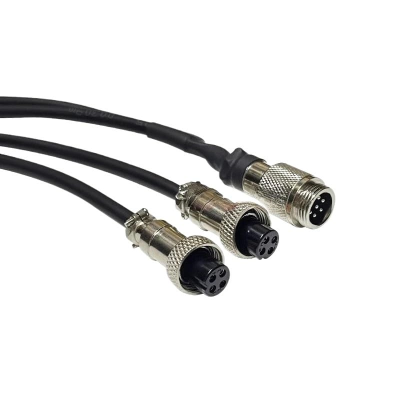 Cable divisor GX12 conector aviación 10cm 5 pines miniatura 2