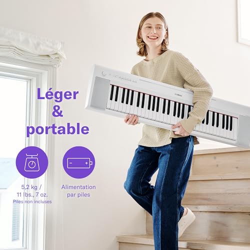 Yamaha Piaggero NP-15 Clavier numérique avec 61 touches et 15 voix instrumentales, léger et portable - Les Beatles, Paul McCartney, John Lennon, RIngo Starr, George Harrison Yamaha Piaggero NP-15 Clavier numérique avec 61 touches et 15 voix instrumentales, léger et portable – Image 5