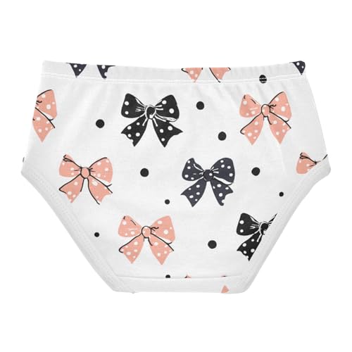 Wusikd Bows Polka Dots (2) Girls' Underwear Cotton Girls Briefs Soft Toddler Underwear 2T2