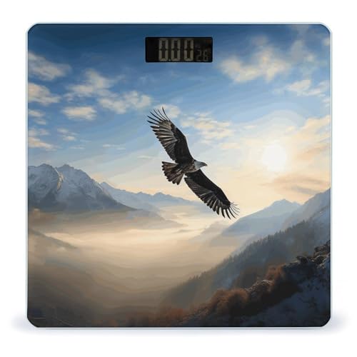 Báscula digital Eagle Mountains de vidrio templado 400lb miniatura 1