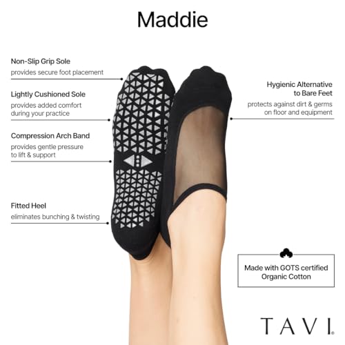 TAVI NOIR Women's Maddie Grip Socks - Non-Slip Yoga, Barre & Pilates Socks3