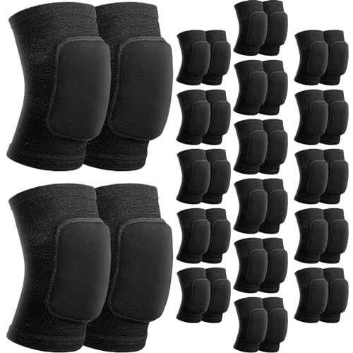 Image of Simgoing 18 Pairs Volleyball Knee Pads Bulk for Dancers, Cheerleaders, Breathable Knee Pads for Men Women Kids Knees Protective, Knees Brace Volleyball Dance Tennis Workout Climbing (M,Black)